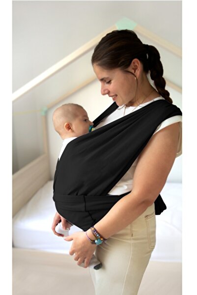 JollyMag Sistem de purtare wrap elastic pentru bebelusi BabyJem (Culoare: Gri)