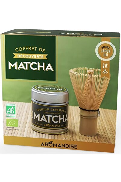 Aromandise Set pentru ceai matcha ceremonial, 30 g,
