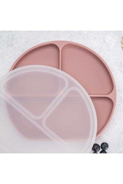 JollyMag Farfurie compartimentata din silicon cu ventuza si capac, AppeKids -...