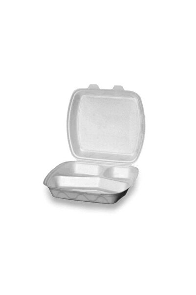 JollyMag Set 100 caserole polistiren 3 compartiment, 24 x 21 x 7 cm