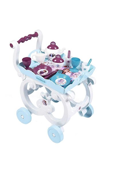 JollyMag Carucior servire ceai Smoby Frozen 2 XL cu 17 accesorii