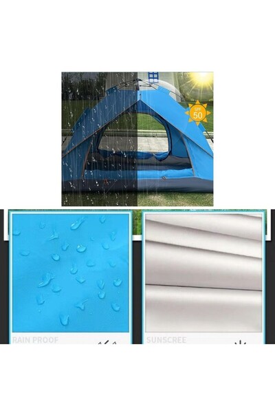 JollyMag Cort automat de 2-3 persoane pentru camping, Impermeabil, Rezistent ...