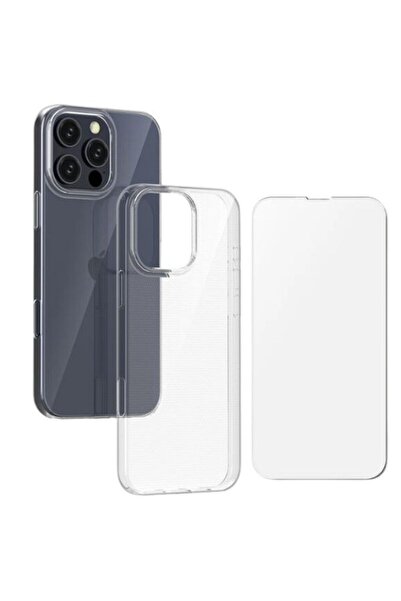 MCT Carcasă și folie de protecție pentru iPhone 16 Pro, silicon, antiderapant...