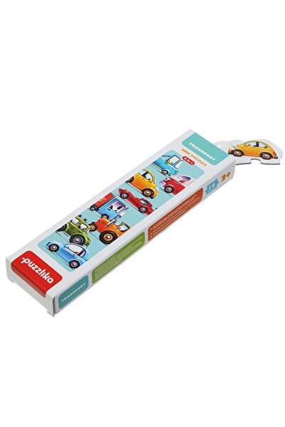 CUBIKA Set 8 puzzle-uri pentru copii, Cubika, Cu masini, Multicolor