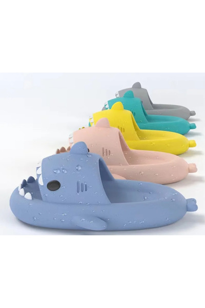 Gimihome Papuci de plastic pentru femei, model rechin, diverse culori