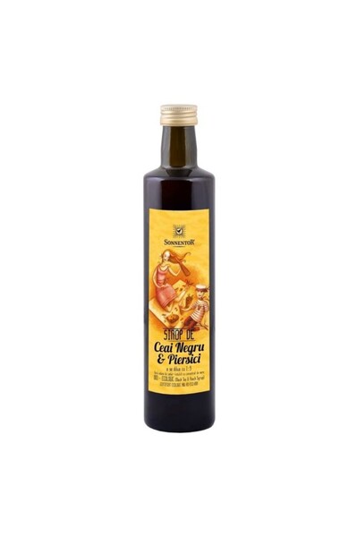 Sonnentor Sirop Ice Tea, Ceai negru si Piersici (Fara adaos de Zahar) 500 ml