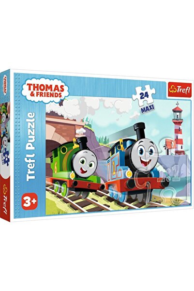 Trefl Puzzle Maxi Trefl Thomas & Friends, Tom si Percy pe linii, 24 piese