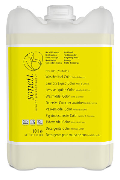 Sonett Nou Detergent lichid pentru rufe colorate cu menta si lamaie 10 l