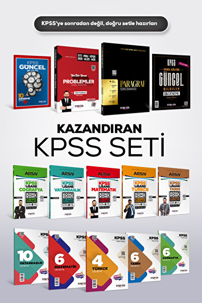 Marka Yayınları 2026 KPSS | Paragraf, Problemler, Branş Denemeleri ve Güncel ...