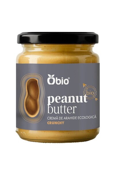 JollyMag Crema de arahide crunchy bio 250g Obio