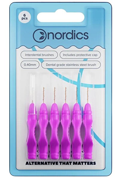 Nordics Periuțe interdentare cu capac protector, 6 bucăți,