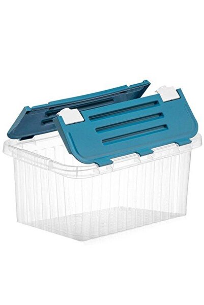 OEM Storage Box 33 L with Integrated Lid, Transparent Plastic