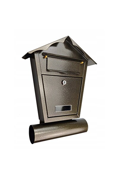 JollyMag Mailbox, with space for newspaper, gold, B6 format, 29.5x7.5x37.5 cm...
