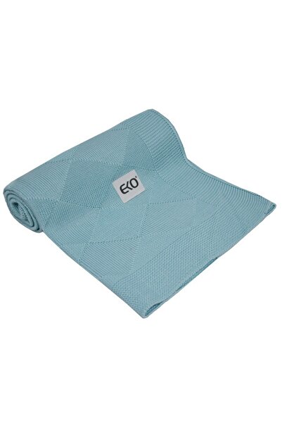 EKO Paturica din Bambus, Eko, 80 x 100 cm, Carouri, Turcoaz