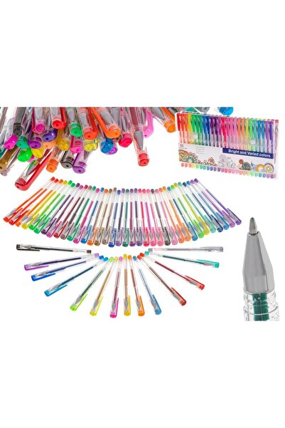 Avex Set 50 piese, Pixuri cu gel multicolor cu sclipici (glitter)