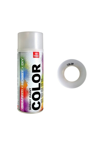 beorol Vopsea spray acrilică alb-bianco RAL 9010 400ml