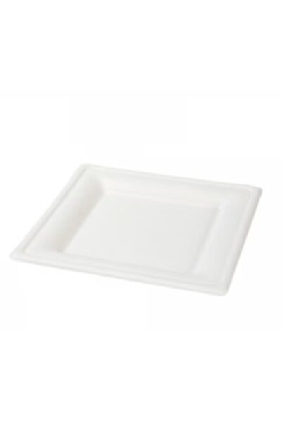 Gimihome Set farfurii pătrate albe, 20 x 20 cm, 50 buc.