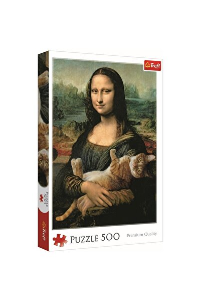 Trefl Puzzle - Mona Lisa and Purring Kitty, 500 piese