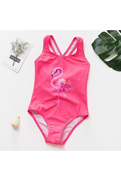 JollyMag Costum de baie Roz bombon cu flamingo Drool (Marime: 100)