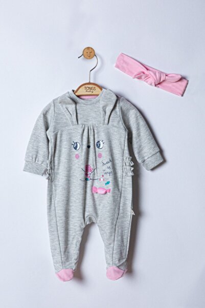 Tongs Baby Dětský overal s čelenkou Sweets, Tongs Baby (Barva: Šedá, Velikost...