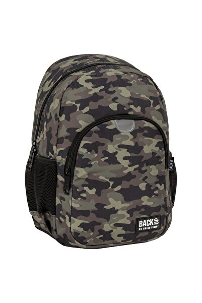 OEM Ghiozdan BackUp, 26x34x14 cm, Poliester, Camuflaj, PLB5T33