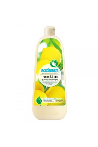 JollyMag Detergent Vase Lichid Bio Lamaie si Lime Sodasan