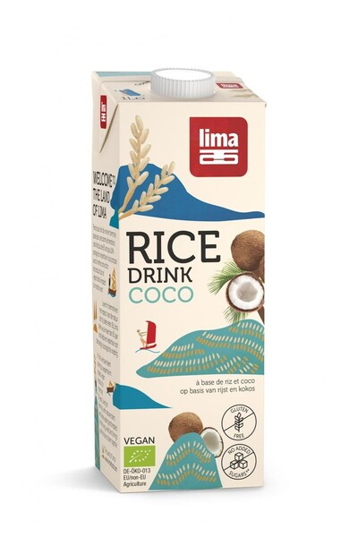 JollyMag Bautura vegetala de orez cu cocos 1L Lima