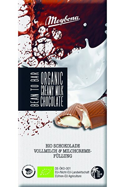 JollyMag Ciocolata cu lapte si crema de lapte, bio, 100g, Meybona