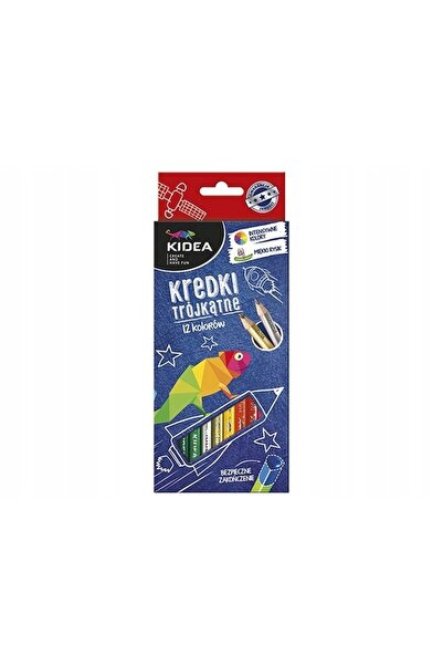 Kidea Set 12 creioane colorate perlate jumbo, Kidea, KTG12KA