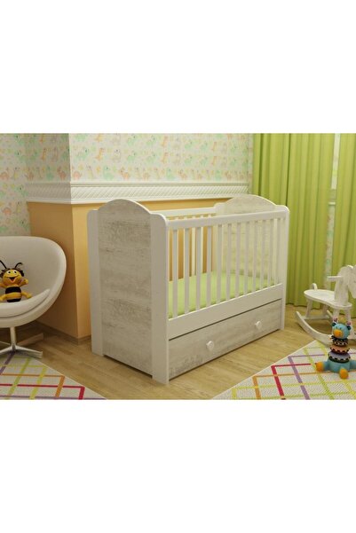 JollyMag Patut cu sertar MyKids HAPPY cu leganare Alb-Antik A428