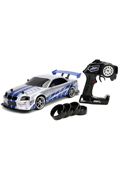 OEM Jada Toys Mașină de drift Nissan Skyline GTR Fast and Furious cu telecomandă