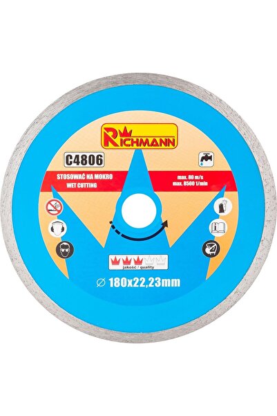 richmann Disc diamantat continuu, placi ceramice, taiere umeda, 180 mm/22.23 mm,