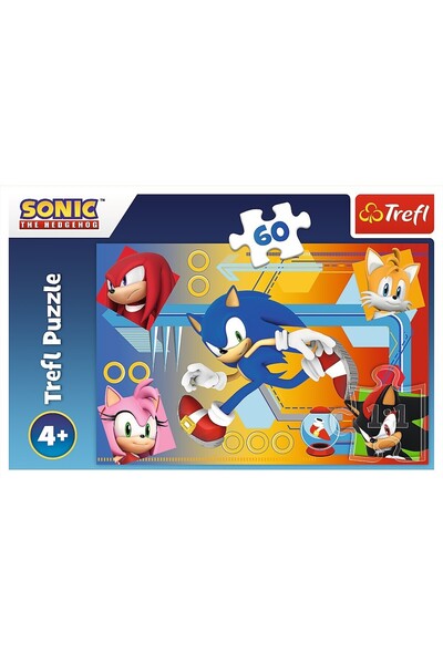 Trefl Puzzle Trefl Sonic In actiune, 60 piese