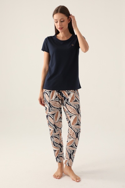 Arnetta 2914 Σετ γυναικείες πιτζάμες με κοντό μανίκι και στρογγυλή λαιμόκοψη