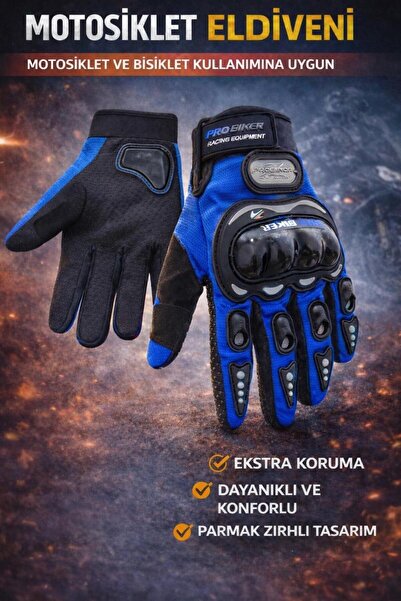 BELCO-TECH Motosiklet Eldiveni Kemik Korumalı Unisex Motorsiklet Bisiklet Eld...