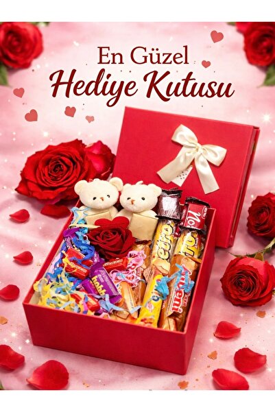 Seila 14 Şubat Sevgililer Günü Hediyesi Sevgiliye Hediye Gül, Ayıcık, Çikolat...
