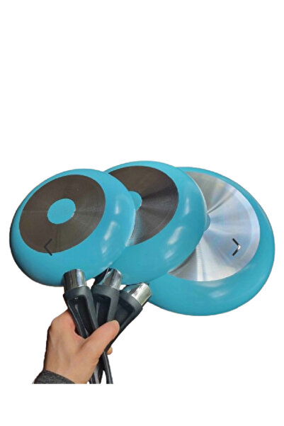 Mehtap 3'lü Tava Seti 18 Cm 22 Cm 26 Cm -Günlük Kullanım Tavası - Yeşil Turku...