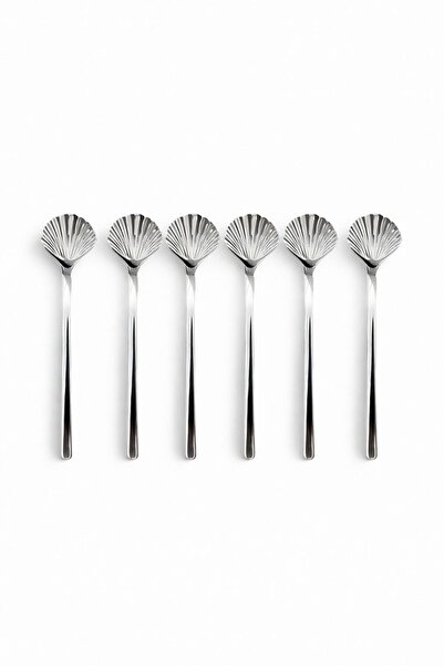 Yazz Atelier Set of 6 Silver Mussel Teaspoons
