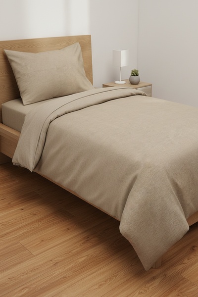 Gasel Home Σετ Παπλωματοθήκη μονόχρωμη από βαμβακερό ύφασμα (Εφαρμοσμένο σεντ...