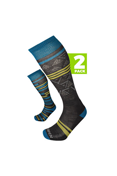 Lorpen Men's Ski Socks S2Mmc Mid 2 Pack Blue