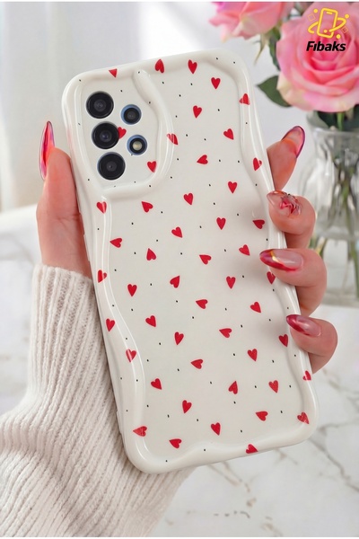 Fibaks حافظة لهاتف جالاكسي A23 مزودة بحماية للكاميرا وغطاء من السيليكون بنمط ...