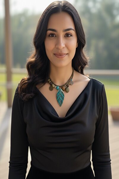 Cocopelli Concept Kadın Yeşil Etnik Yaprak Kolye