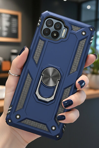 TechTrove Oppo Reno 4 Lite Kılıf Yüzüklü Stand Olabilen Magnetic Tpu Tank Kapak