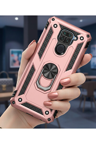 TechTrove Xiaomi Redmi Note 9 Kılıf Yüzüklü Stand Olabilen Magnetic Tpu Tank ...