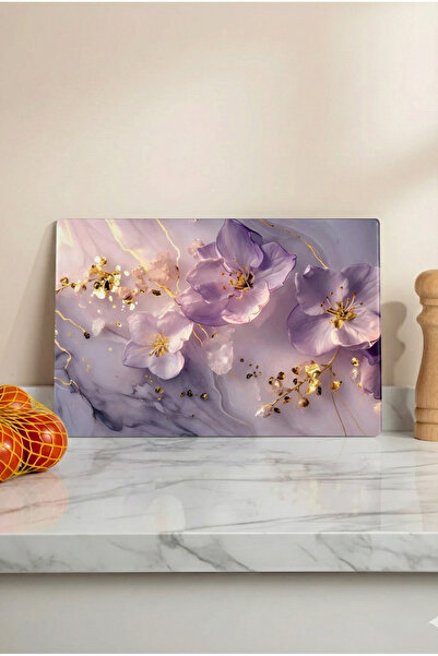 Minola Home لوح تقطيع من الزجاج المقسى، لوح عرض من الزجاج، لوح تقطيع بحافة بي...