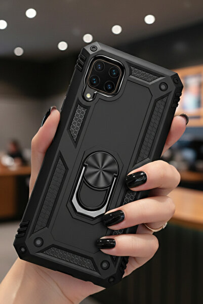 TechTrove Huawei P40 Lite Kılıf Yüzüklü Stand Olabilen Magnetic Tpu Tank Kapak