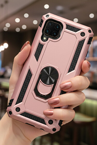 TechTrove Huawei P40 Lite Kılıf Yüzüklü Stand Olabilen Magnetic Tpu Tank Kapak