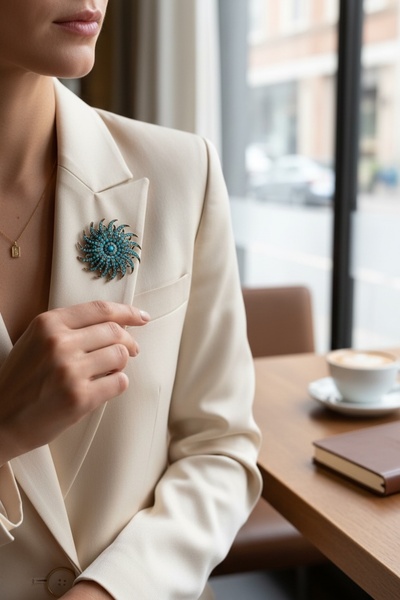 FAYRA ACCESSORIES Çarkıfelek Sultan Broş