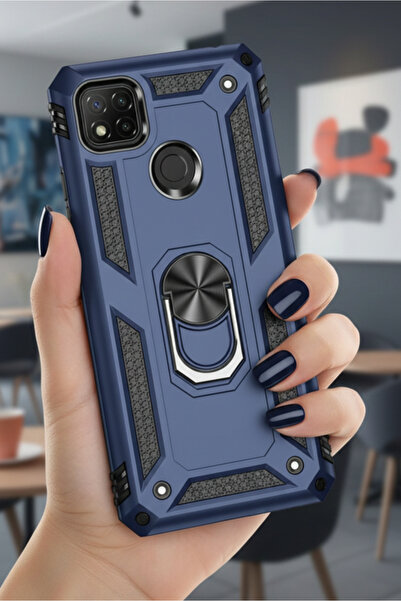 TechTrove Xiaomi Redmi 9C Kılıf Yüzüklü Stand Olabilen Magnetic Tpu Tank Kapak