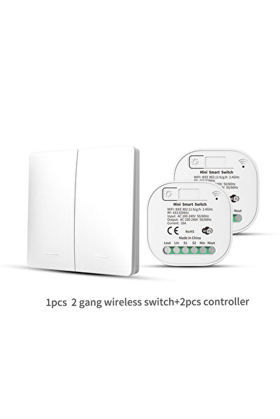 Choice مفتاح إضاءة ذكي خارجي مقاوم للماء، أبيض اللون، ثنائي/ثلاثي، يعمل بتقني...